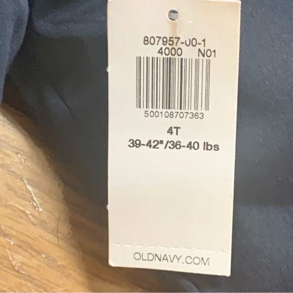 Old Navy Unisex Hooded Zip-Front Water-Resistant Jacket for Toddler 4T NEW!! - Picture 6 of 10